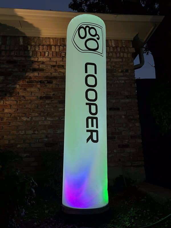 6.5" Tall Inflatable, fan base, four LED lights, and a remote control - Image 2